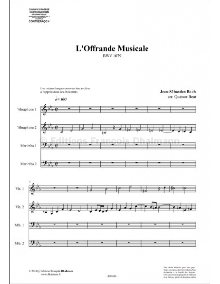 L'Offrande Musicale BWV 1079 - BACH - Quatuor Beat