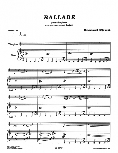 Ballade - E. SEJOURNE