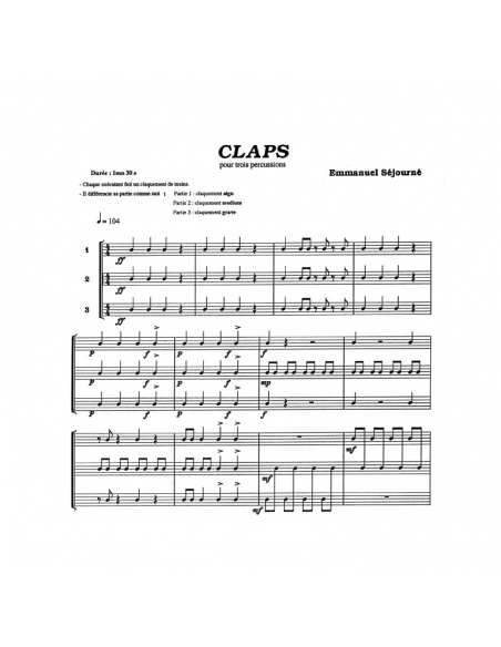 CLAPS - E. SEJOURNE