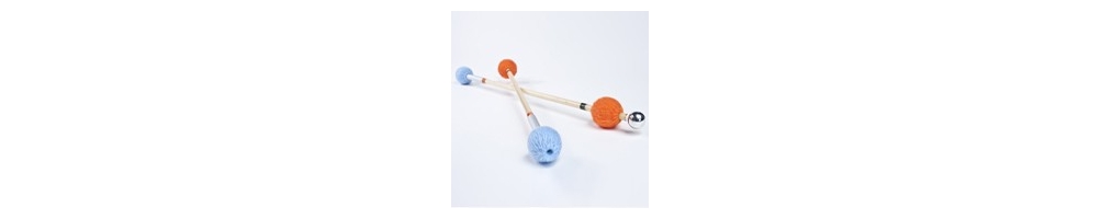 Multi-percussion mallets by Resta-Jay, bass drum mallets