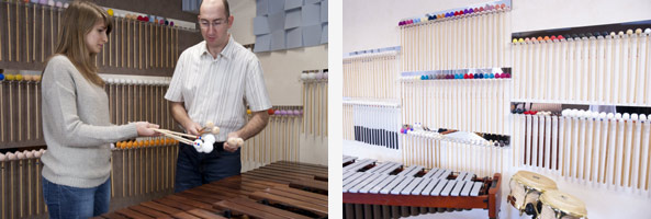 Essais Baguettes de percussion - Show Room - RESTA - JAY