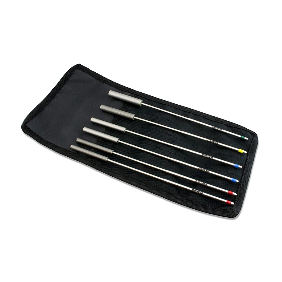 Pack ofluxe de 6 Triangle Beaters Tubular GROVER – Stainless steel